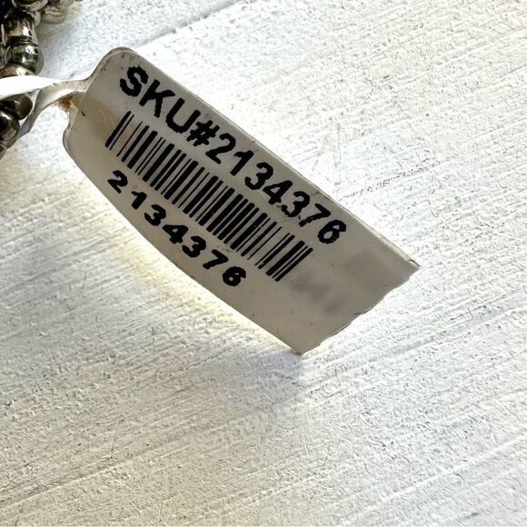 Black and grey seed beaded twisted Indonesian necklace - Picture 5 of 10